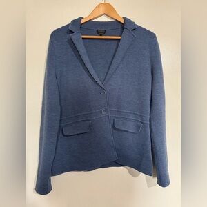 Talbots pure merino wool blue cardigan sweater Small